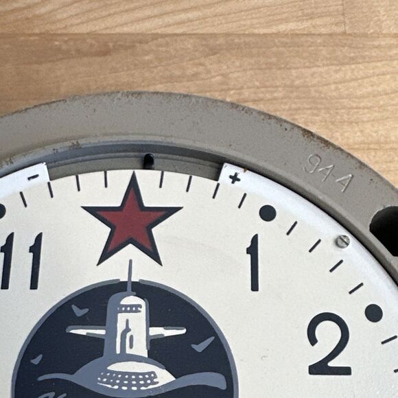 Russian Soviet B CCCP Navy Kauahguyckue Red Star Maritime Submarine Clock & Key - Picture 7 of 9